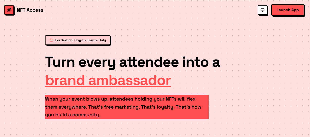 NFT Event Access Platform